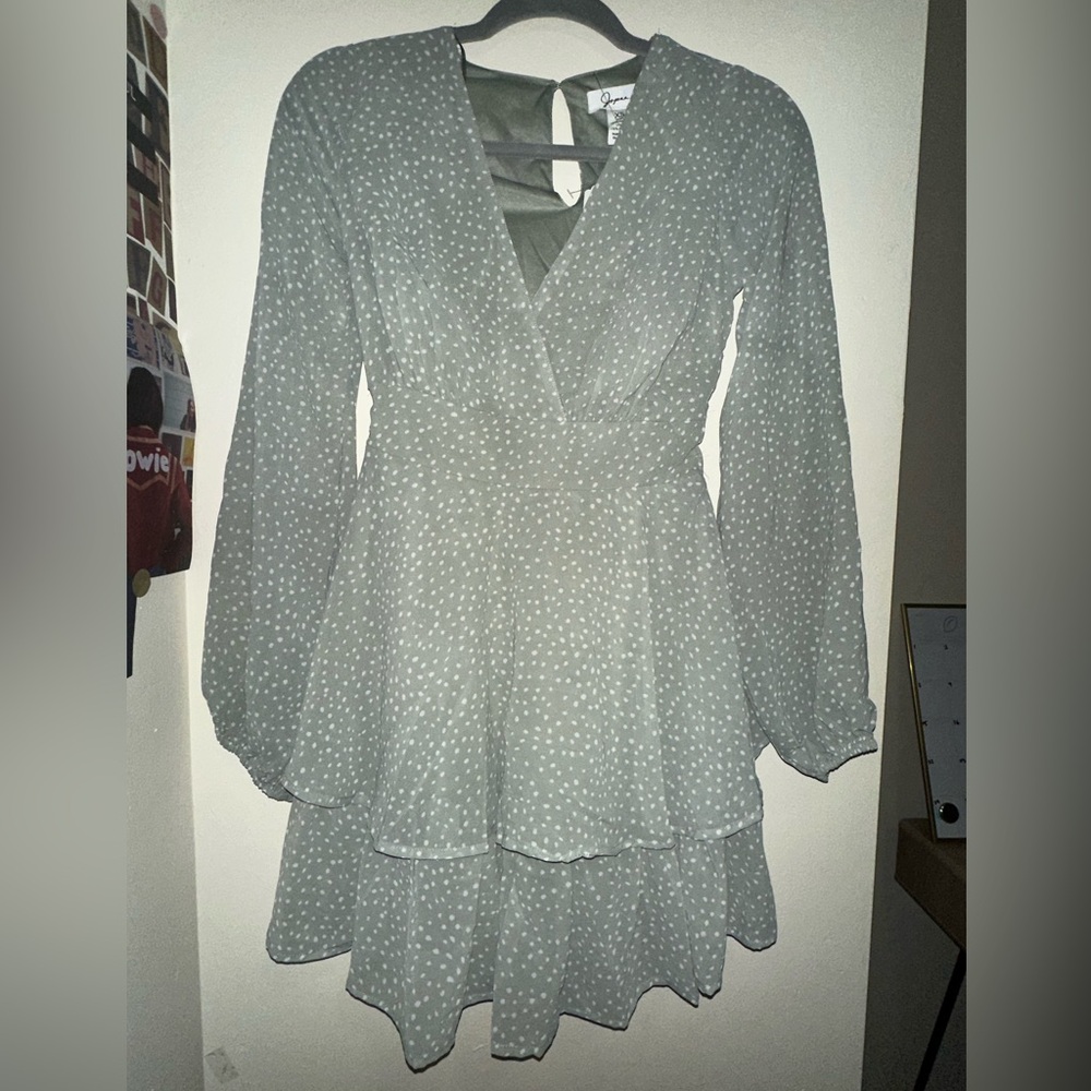 Wrap dress light green